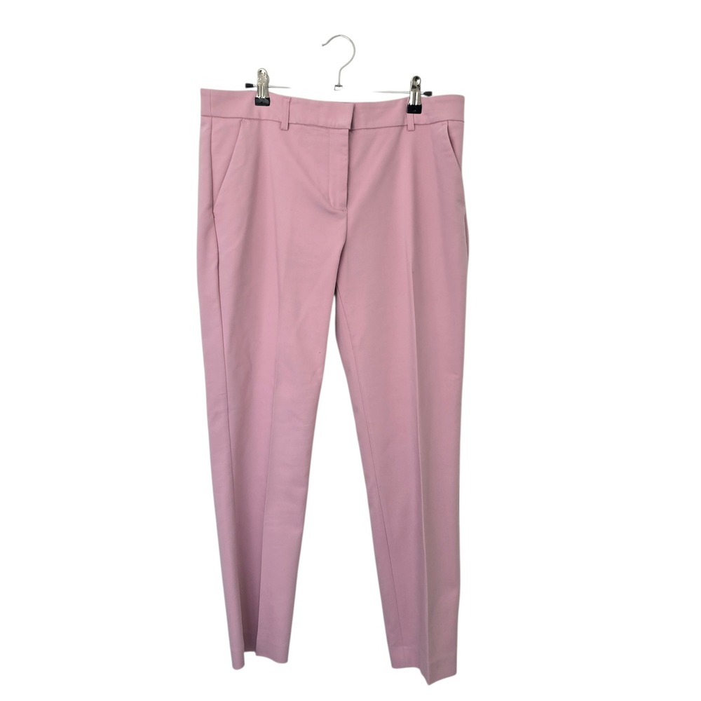 Express Columnist Ankle Pants Women 10R Pink Excellent Mid Rise Stretch Cotton